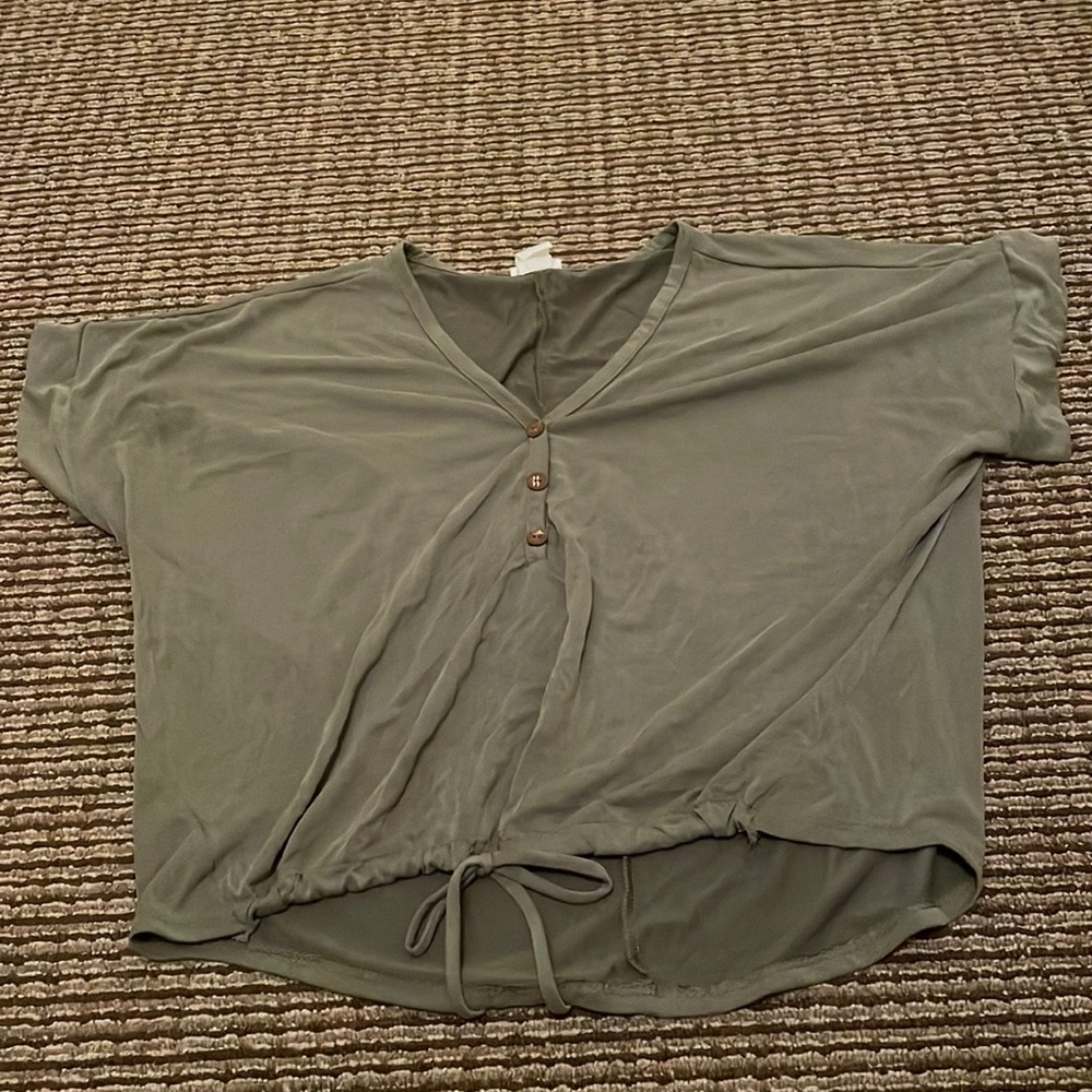 Cinched bottom crop top